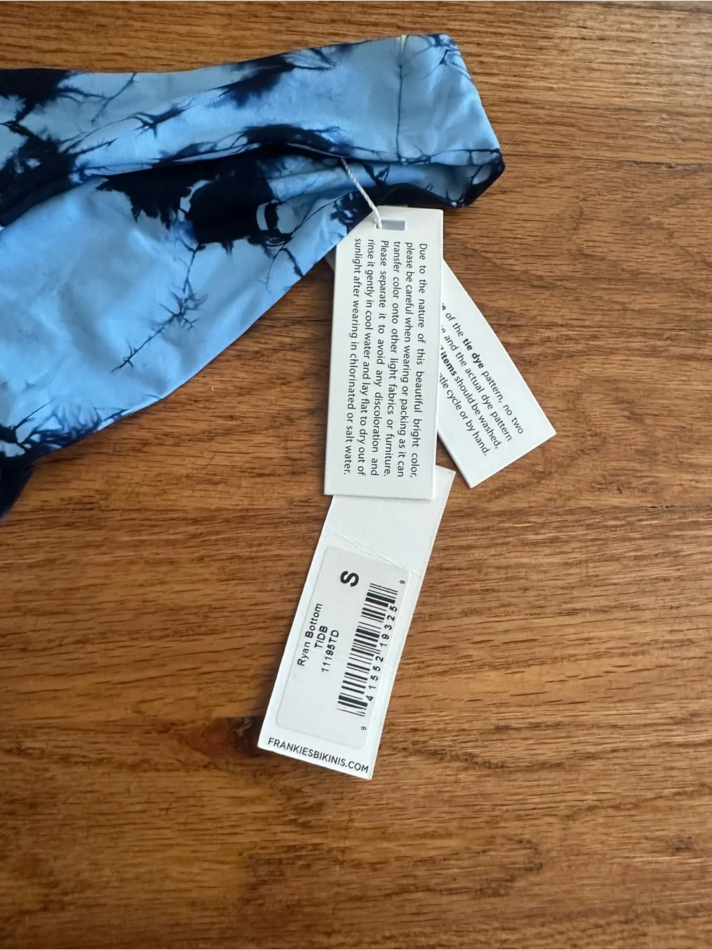 Frankie's Bikinis Sofia Richie Collab Ryan Blue Tie-Dye Bikini New Women's S